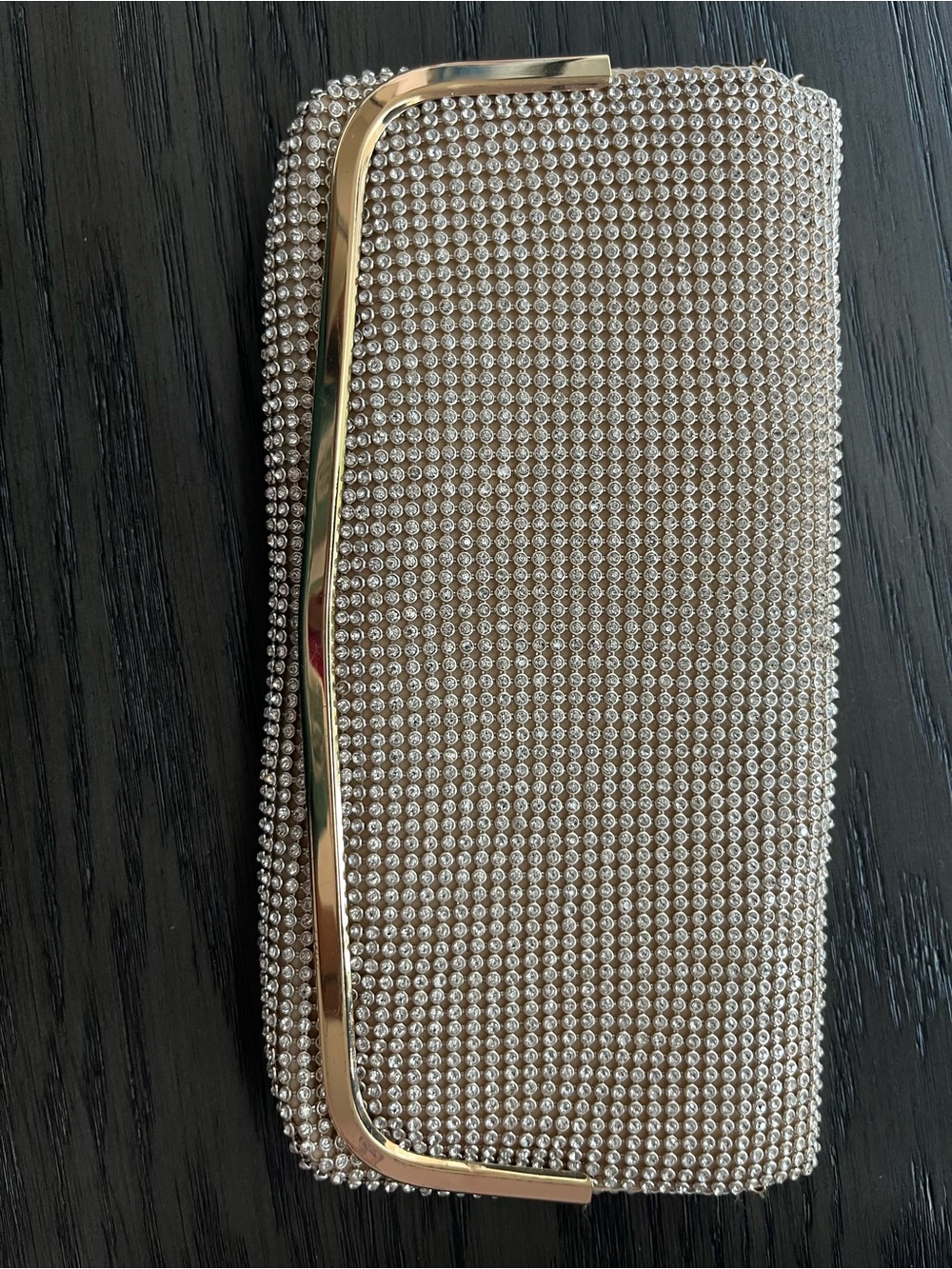 Lulu Townsend Crystal-Embellished Gold Frame Clutch purse